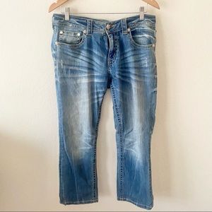 Miss Me Boyfriend Capris Sz 28